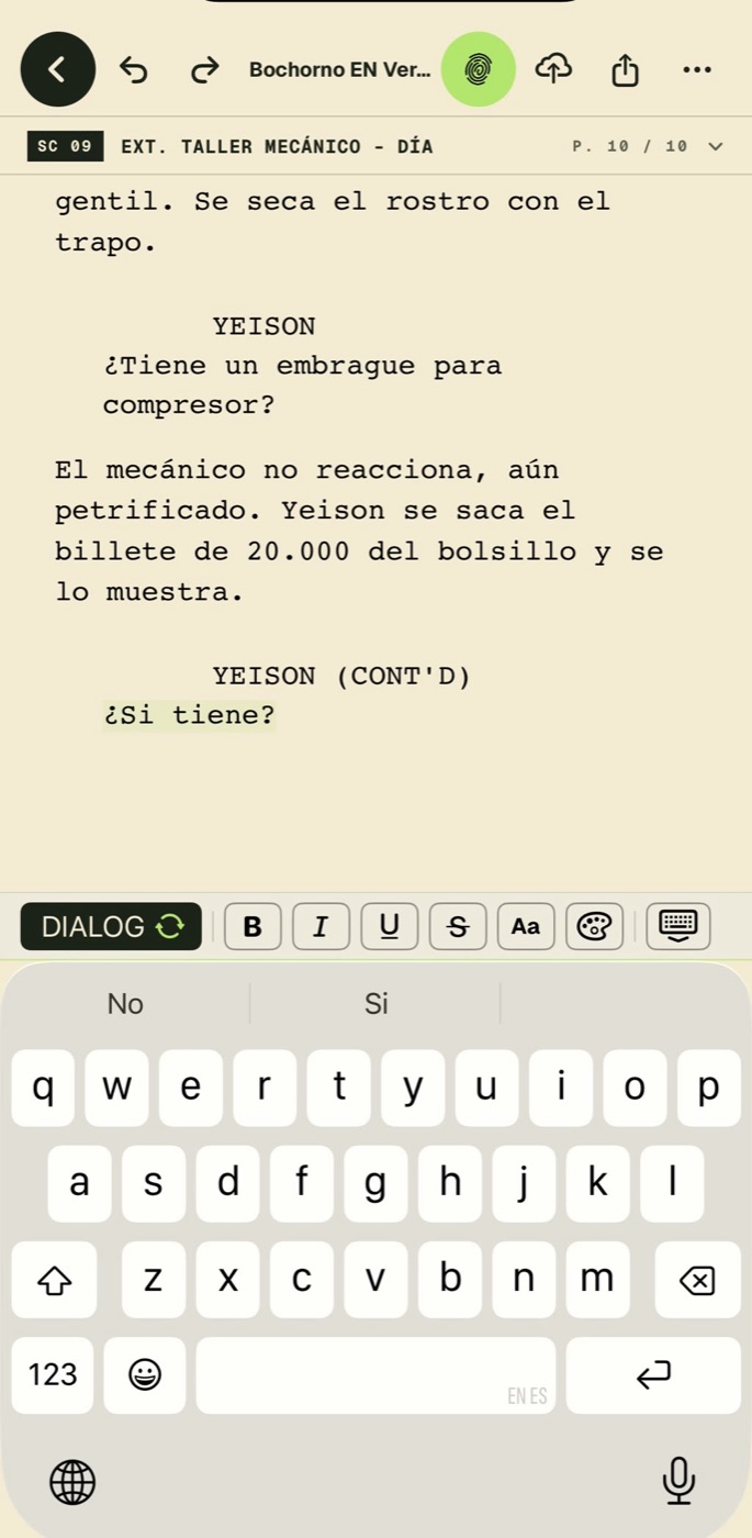 Arqo on iPhone: the native script editor